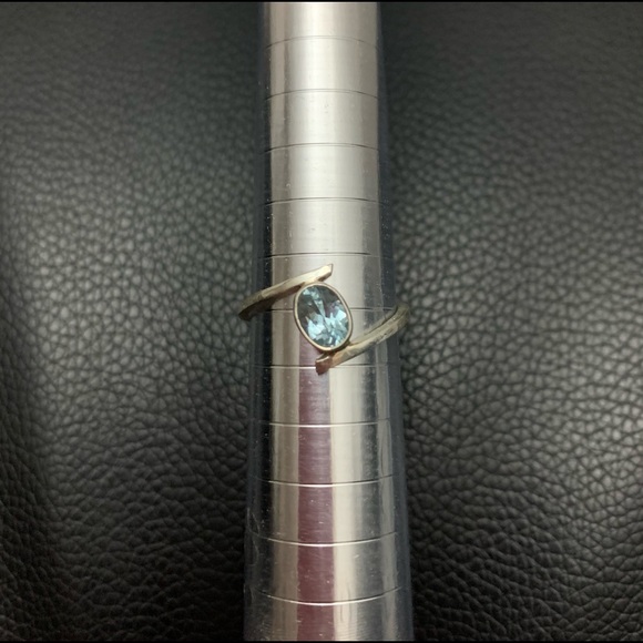 Silver aquamarine ring - Picture 4 of 5